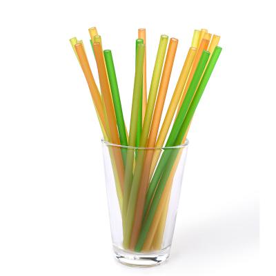 China 100% Biodegradable 200*5.5mm 100% Colorful Custom Biodegradable Corn Beverage Drinking Straw Custom Non-Plastic Straws for sale