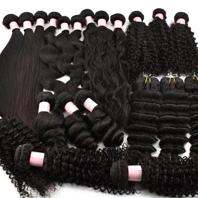 China LK Quality Virgin Hair Soft Smooth Thick Shedding Barely Curly Bundles With Closure High Grade Peruvian Virgin Hair for sale