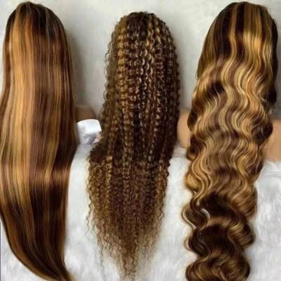 China Original Swiss Invisible Lace Front Wig Human Hair HD Lace Front Wig 13#4 Brown Good Thickness And Small Short Hair Piano Color Hair Wig LK10A Real for sale