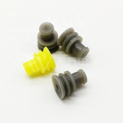 China Sealed Rubber Wire Gasket Gasket Plug For Auto Connector Waterproof Housing Gray 828920-1 Yellow 828920-1 for sale