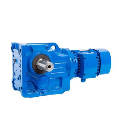 China Hotels 150~50000Nm Gearbox Helical Bevel Gear Motor for sale