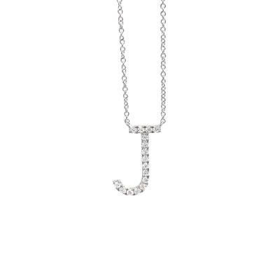 China FASHIONABLE HOT English Silver Alphabet Personalized Initial Letter J 925 Necklace for sale