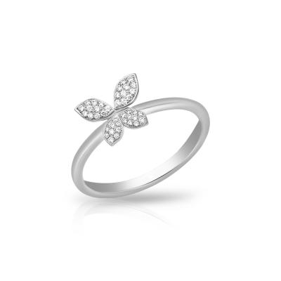 China FASHIONABLE Hot Stylish Modern Butterfly Diamond Fashion 18K Gold Ring for sale