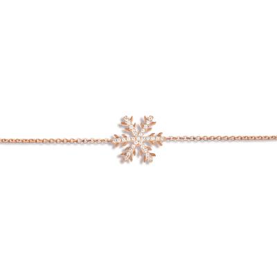 China Trendy Modern Trendy Snowflake Diamond 18K Gold Bracelet for sale