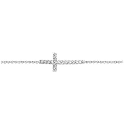 China Trendy Hot Classic Trendy Diamond 18K Gold Cross Bracelet Jewelry for sale