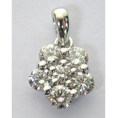 China CLASSIC 6 Diamond Trendy Classic Real Natural Diamond Hot 18K Gold Pendant for sale