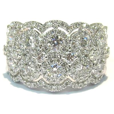 China CLASSIC Fine Jewelry Real Diamond Classy High Class Elegant High End Ring 18K White Gold Ring for sale