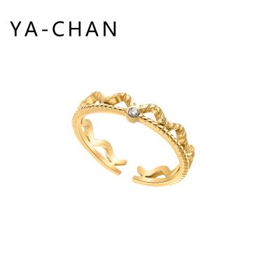 China Tail Double-layer Ring For Female Luxury Diamond Crown Design Latest FASHIONABLE YA-CHAN European and American Ring for sale