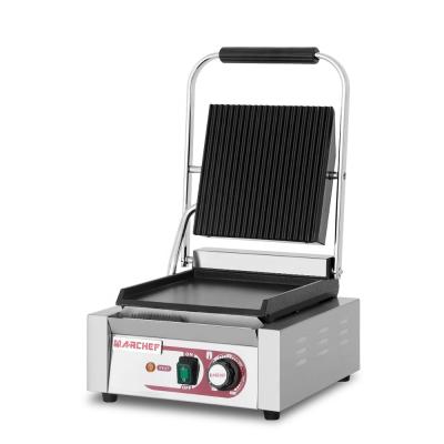 China CE Certification Non-Stick Cast Iron Commercial Panini Sandwich Press Panini Single Electric Commercial Grill for sale