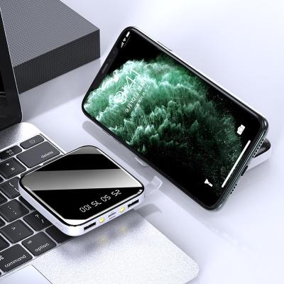 China Portable mirror tending Mini Power Bank 10000mah mobile wallet charger power banks product support 2023 fast charging for sale