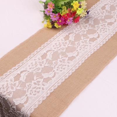 China Stocked Dining Hessian Burlap Table Runners For Wedding Party Events Decor Burlap Burlap Table Runners Banquet Table Runner Flag for sale