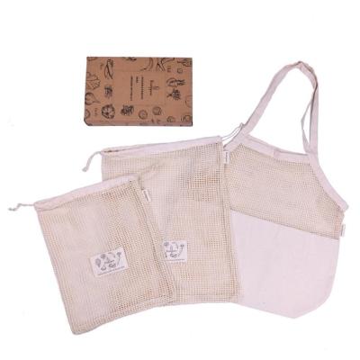 China Eco - Friendly Organic Cotton Rope Handle Bags Zero Waste Eco - Friendly Biodegradable for sale