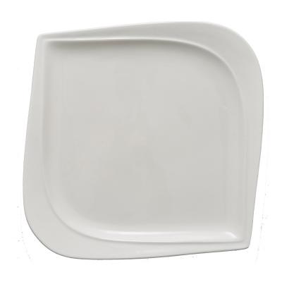 China Viable Creative Pure White Western Restaurant Porcelain Ceramic Dinner Dishes for sale