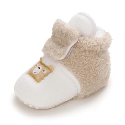 China Baby shoes thermal winter warm cotton baby shoes 0-1 year old softly soled thickened walking shoes for sale