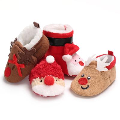 China Christmas Baby Cotton Thermal Shoes Toddler Super Soft Infant Winter Shoes for sale