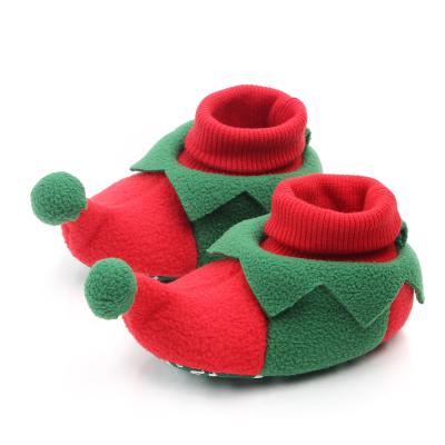 China 2019 Unique Anti-odor Christmas Baby Boots Christmas Tree Baby Shoes for sale