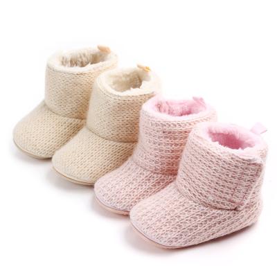 China High quality anti-slip TPR outsole hook&loop baby boots snow baby shoes for sale