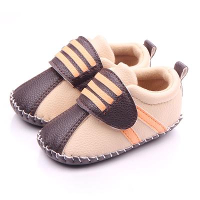 China New Arrival Cool PU And TPR Hook&loop Hand-stitched Soft Leather Baby Shoes for sale