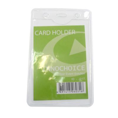 China Durable Hot Sale Soft Clear PVC Tag Holder Waterproof Price Tag Pouch For Retail Store for sale