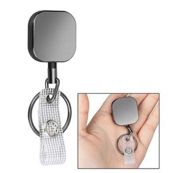 China Luggage 1 Pcs Retractable Doctor ID Card Holder Badge Holder Students Reel Clip Fashion Square Metal Nurse for sale