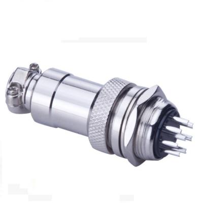 China GX19 Power 6 Pin Metal Connector 3 Holes Around Flange Connector for sale