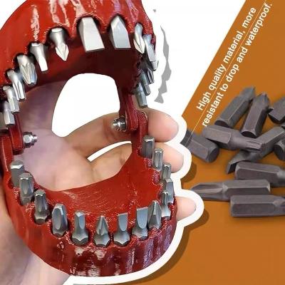 China Amazon Hot Selling Oral Decorative Dentures Metal Drill Bit Holder with Magnet Bit Hardware Tools Screwdriver Bits Hardware Tools for sale