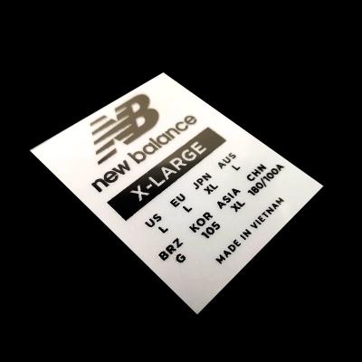 China Washable Quick Custom T-shirt Neck Tags Swimwear Heat Transfer Care Label Tagless Iron On Apparel Heat Transfer for sale