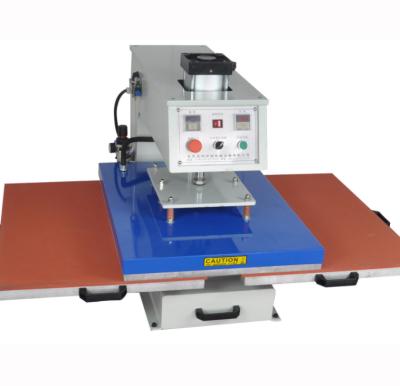 China Washable all kinds of clothing heat transfer machine in the pneumatic double position sliding hot pressing machine. for sale