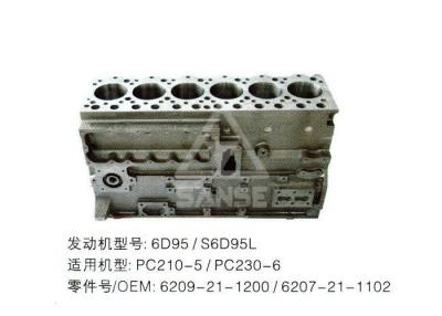 China 6D95 / S6D95L-Motorblock mit Motorzylinder-Zylinderkopf für Bagger zu verkaufen