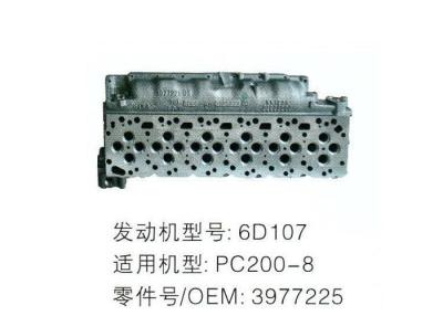 China cabeça de cilindro diesel apta da máquina escavadora PC200-8 da cabeça de cilindro do motor 6D107 diesel à venda