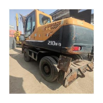 China Construcción de carreteras 21t Hyundai de segunda mano Excavadora de ruedas 210W con motor Cummins en venta