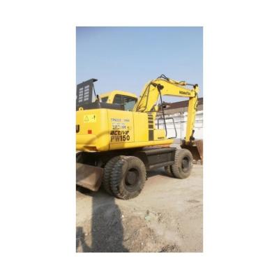 China Secondhand Komatsu Excavators PC150W Heavy Excavator Wheel Excavator in Good Condition for sale