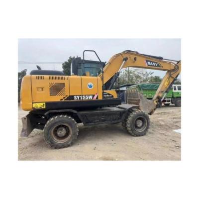 China Used Sany SY155W Wheel Excavator with 0.6m3 Bucket Capacity and 3600 Working Hours for sale