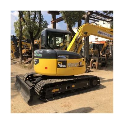 China Boa Saúde Feito no Japão 8 toneladas Komatsu PC78 Mini Excavator com 0,35 m3 Capacidade de Balde à venda