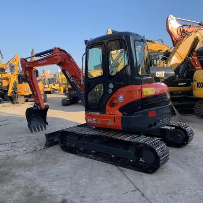 China Kubota 55 Excavadora Usada Original Japão Mini Excavadora 5 toneladas com outra válvula hidráulica à venda