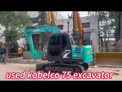 Original Used Kobelco SK75 Excavator Second Hand 7 Ton Mini Earth-moving Machinery Digger