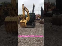 4001-6000 Working Hours Used Hyundai R60-7 Crawler Excavator with 0.2 Bucket Capacity