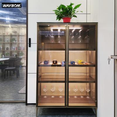 China Expandable Light Luxury Modern Dining Cabinet Side Cabinet Wine Tea Cupboard Restaurant Large Capacity Cabinet for sale