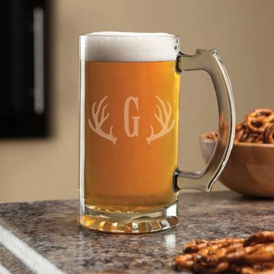 China Classic Old Fashion Classic High Grade Logo Clear Beer Glass Customized Mug for sale