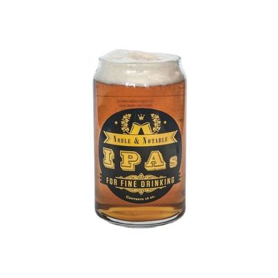 China Can shape hot sales promotion custom print logo clear glass 16oz blank beer can for sale