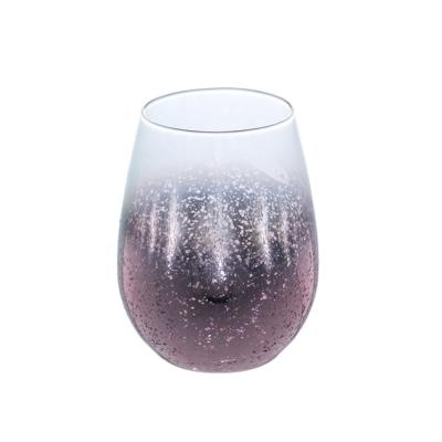 China Wholesale Customized Colored Stemless Wine Glass Stemless With Logo for sale