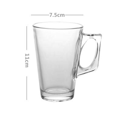 China 2021 New Arrival Classic Square Handle Coffee Cup Holder Reusable Glass Tea Cup for sale