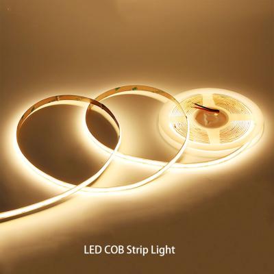 China DC24V 2700K CRI90 Residential High Lumen Flexible COB LED Strip For Cabinet Home DIY Lighting Projects for sale