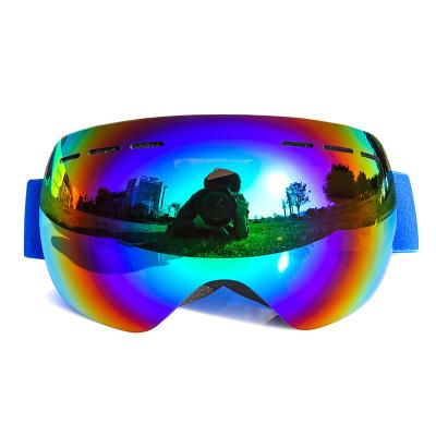 China Ski Goggles Top Selling Magnetic Anti-impact Mirror Lens Frameless Cycling Ski Goggles With Elastic Band for sale