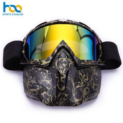 China Fashionable Design Motor Logo Face Mask Ski Snow Custom Goggles for sale