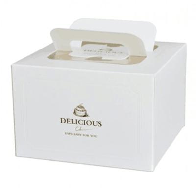 China Recyclable Square Mini Cake Box 6*6*3inch With Cake Tray Custom Wholesale Gift Packaging Box for sale