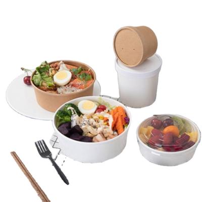 China Tray Plant Disposable Container For Food Lunch Box Pasta Biodegradable Paper Bowl For Fruit Salad for sale