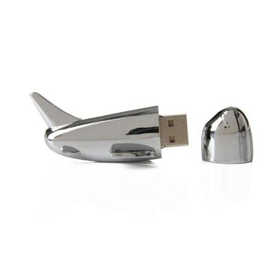 China Bulk Metal Flash Metal Aircraft Shape Thumb Drive 256MB USB Aluminum Drive Memory for sale