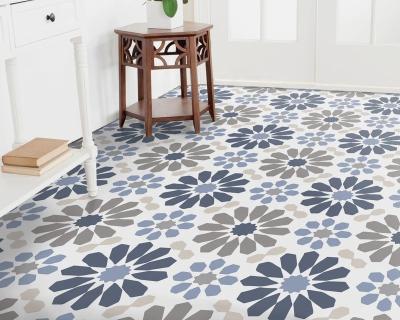 China Waterproof Wear Resistant Anti-fouling Anti-fouling Custom Print Stones Mosaic Terrazzo Vinyl Floor Art Floor Vintage Decorative Flooring for sale