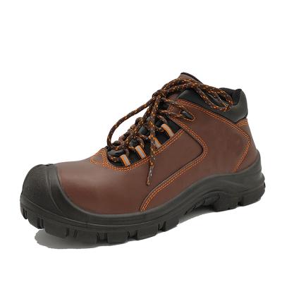 China KINGUARD Waterproof Occupational Safety Shoes Brand Brown Action Leather Shoes Mine Industrial With Steel Toe for sale